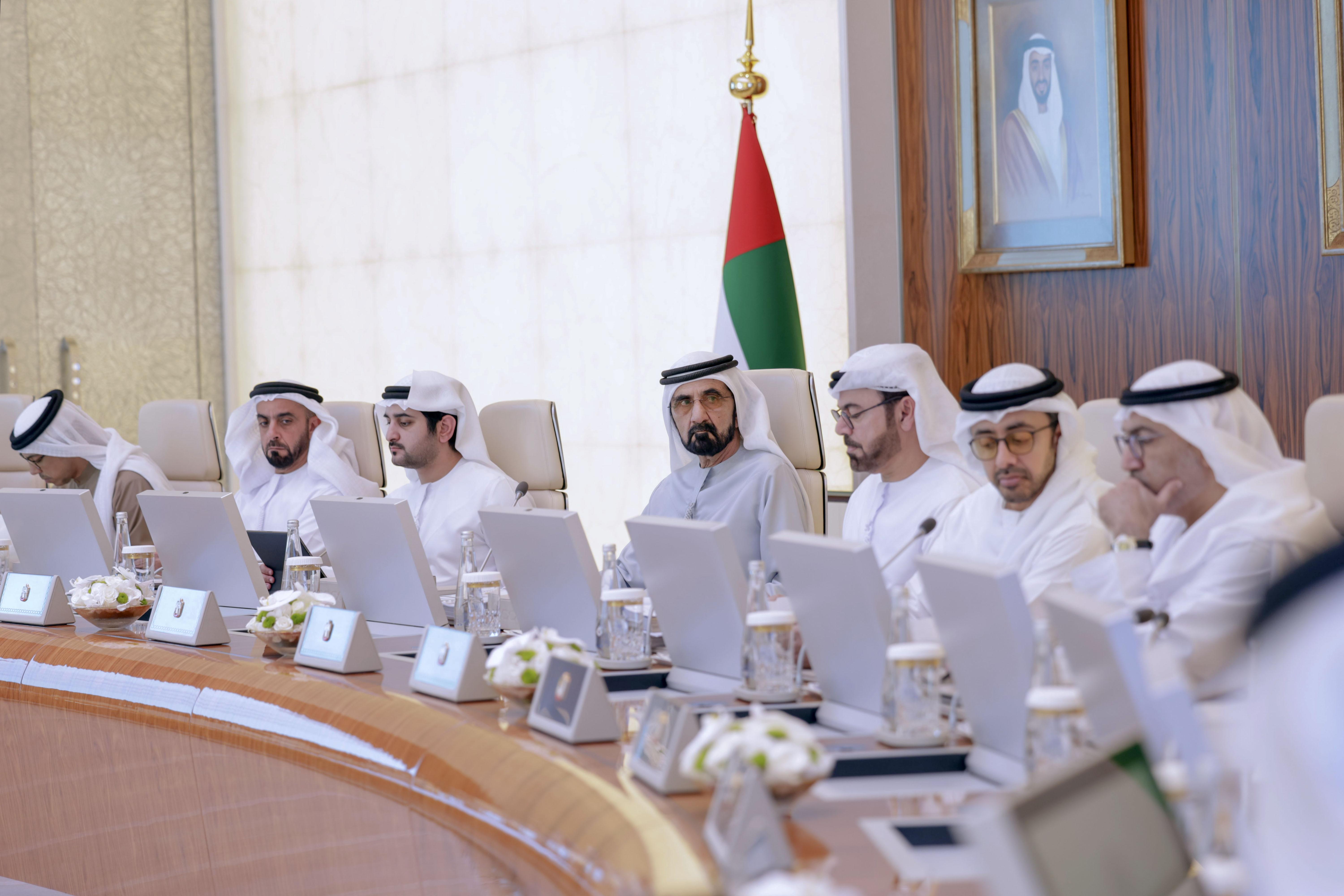 مجلس الوزراء برئاسة محمد بن راشد يعتمد حزمة من القرارات والسياسات الداعمة لجهود الإمارات في القطاعات التنموية
